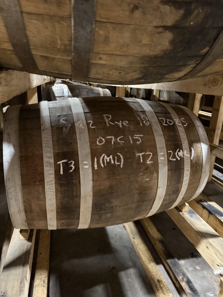 Buffalo Trace Sazerac 18 Year Rye Barrel in rickhouse