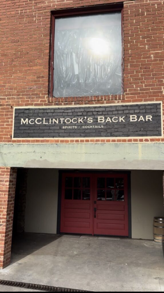 Mcclintock Back Bar cocktail bar front door