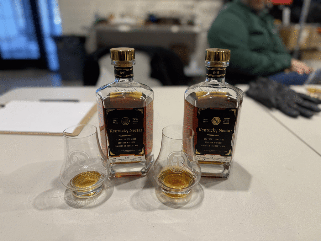 Old Commonwealth Kentucky Nectar Single Barrels comparison by glasses