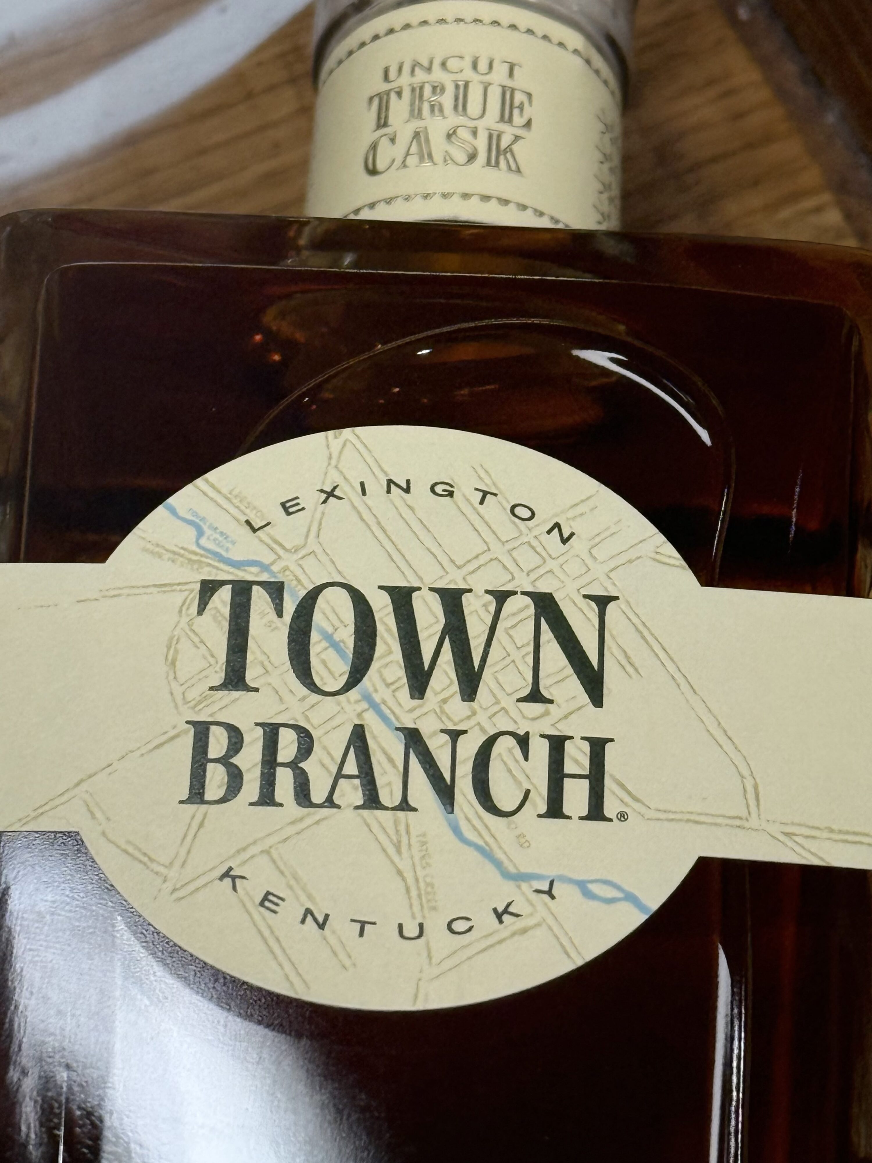 Town branch bourbon label close up