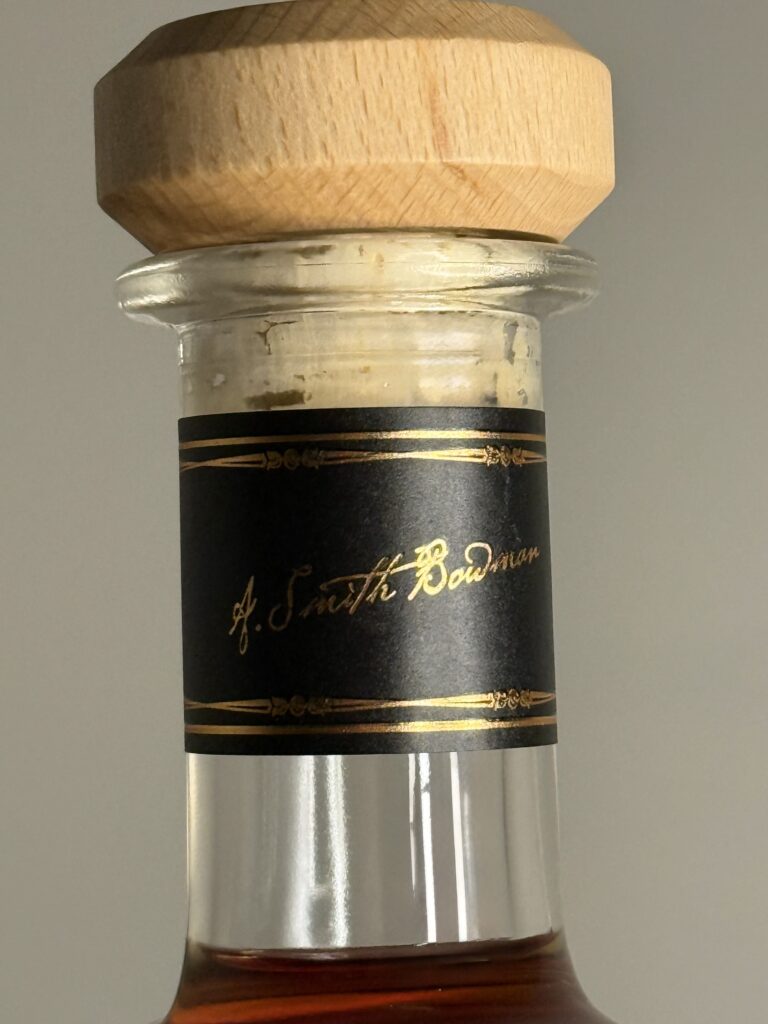 A. Smith Bowman Cask Strength Batch 5 neck label