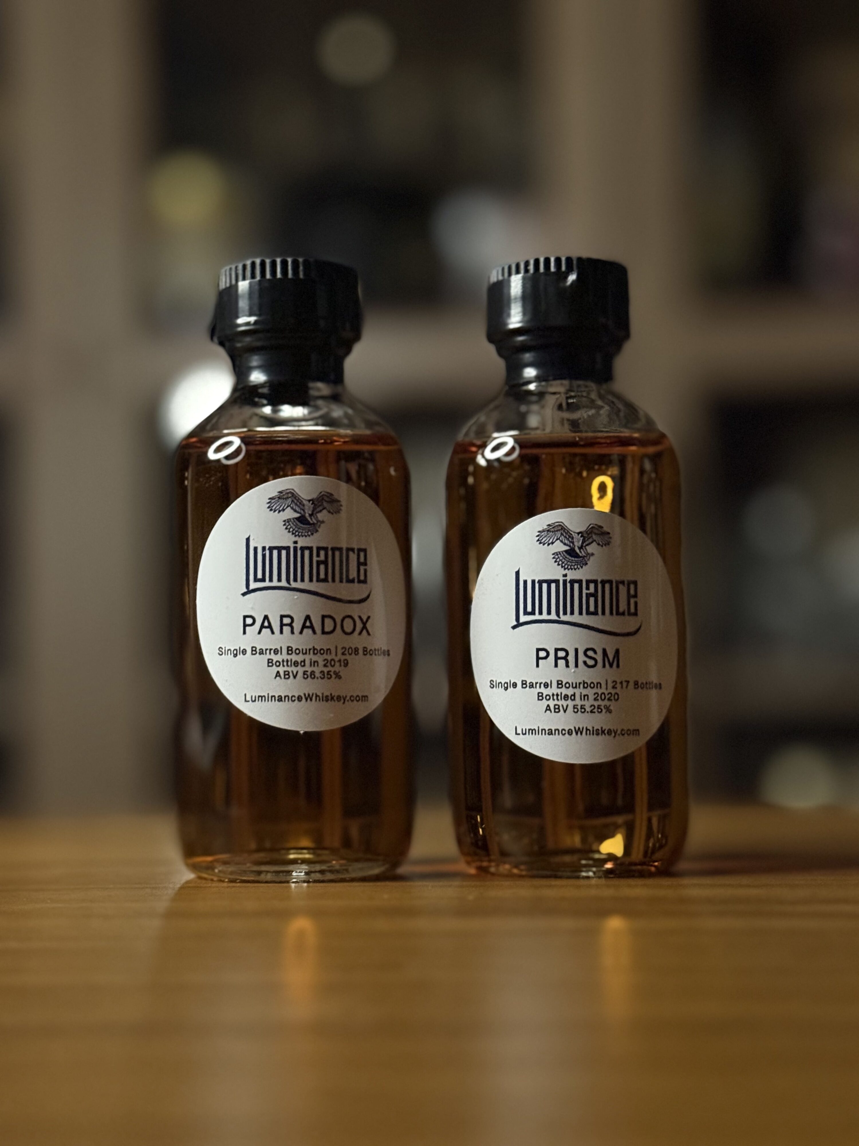 Luminance Prism & Paradox Single Barrel Bourbon Samples