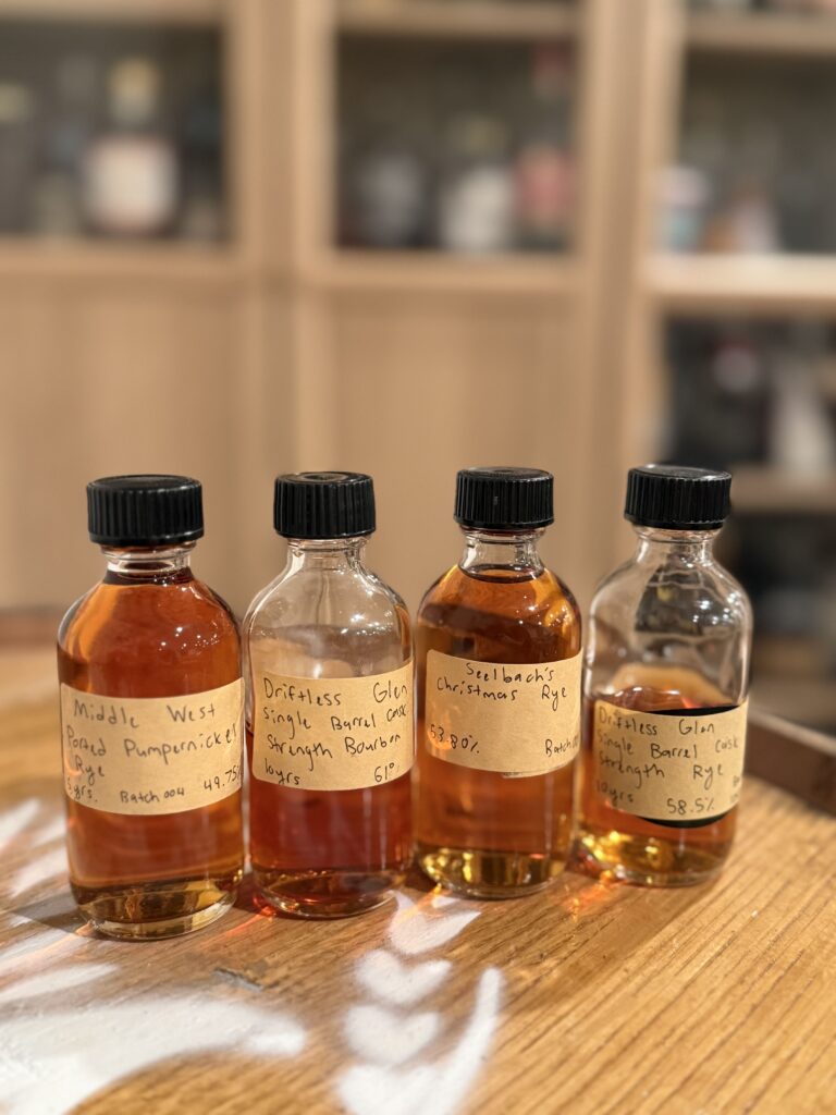 Flash review samples from Nick P including middle west, seelbachs christmas rye and driftless glen 10 year single barrels