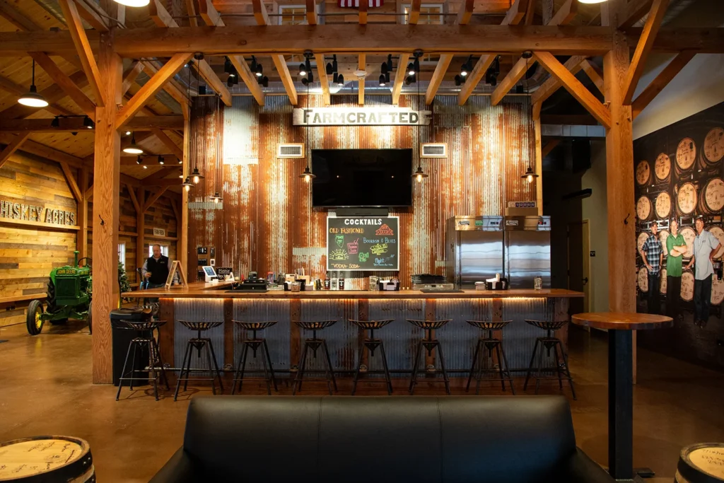 Whiskey Acres Tasting Room inside