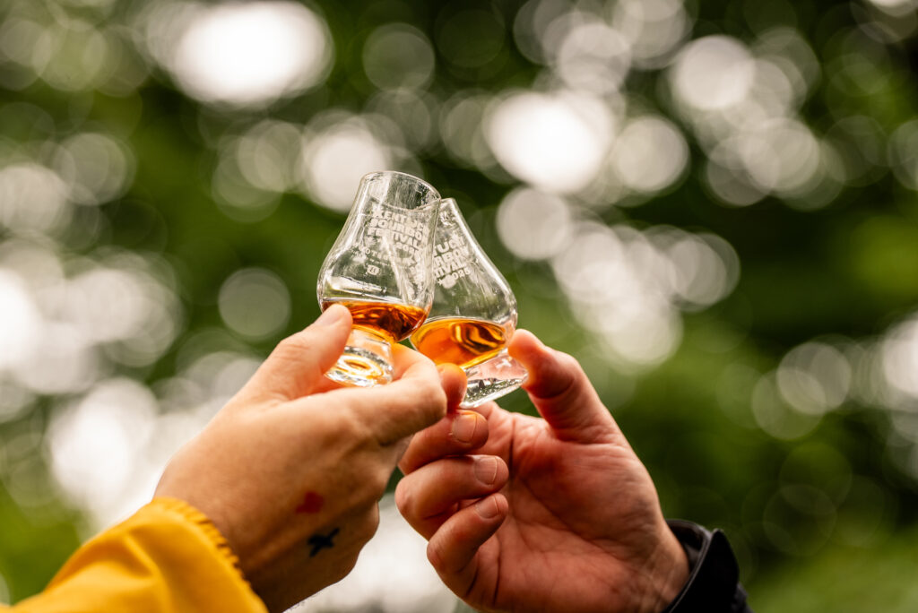 Kentucky Bourbon Festival glasses toasting