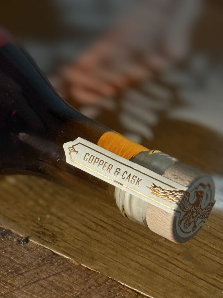 Copper & Cask bottle topper and side strip