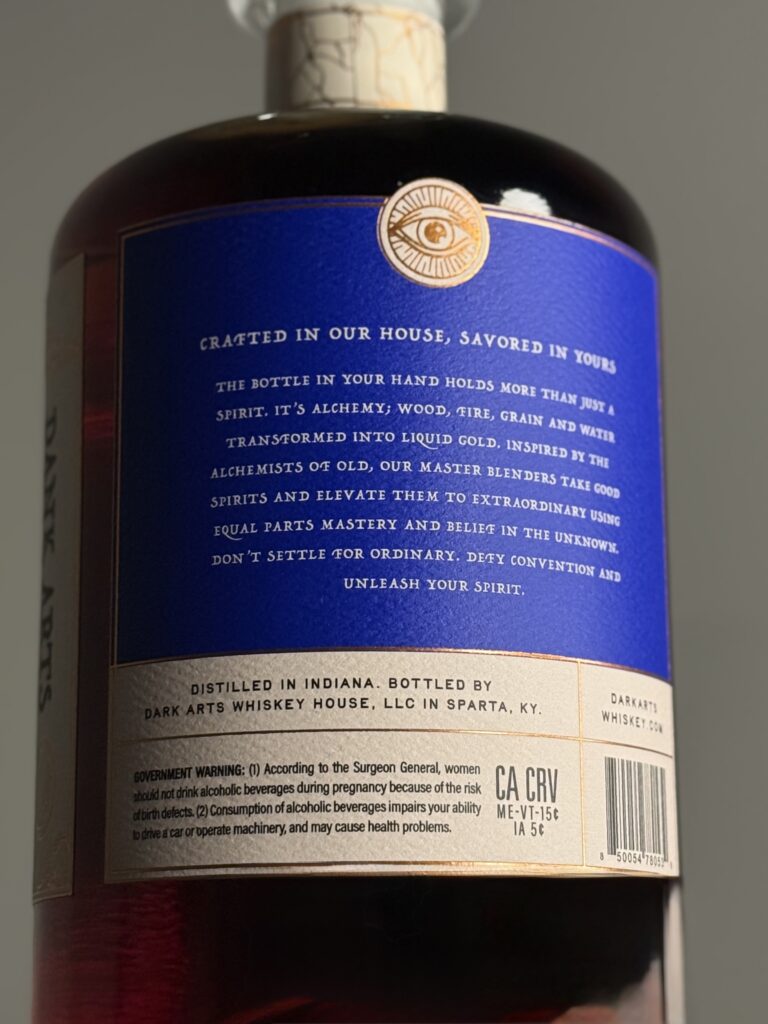 Dark Arts Blunt Blend Batch 3 back label