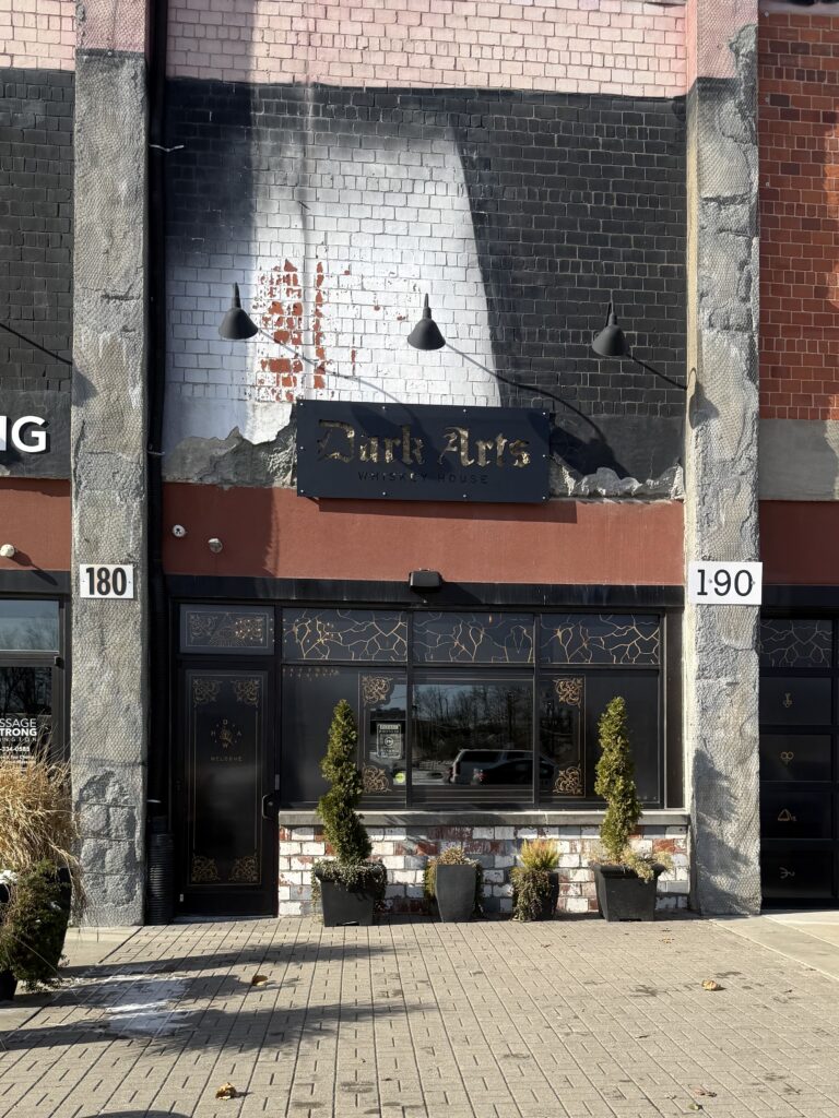 Dark Arts Whiskey House from the front