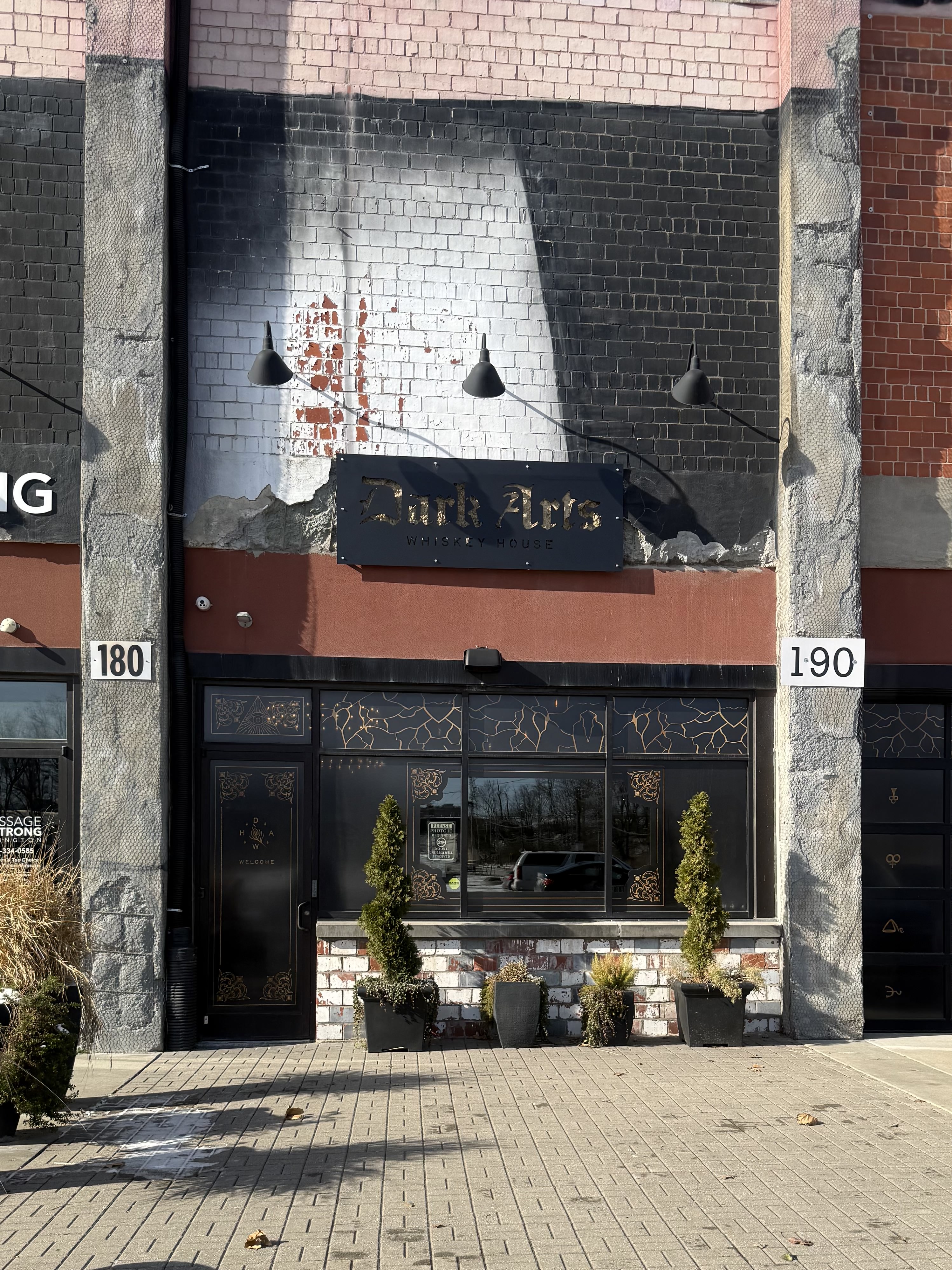 Dark Arts Whiskey House from the front