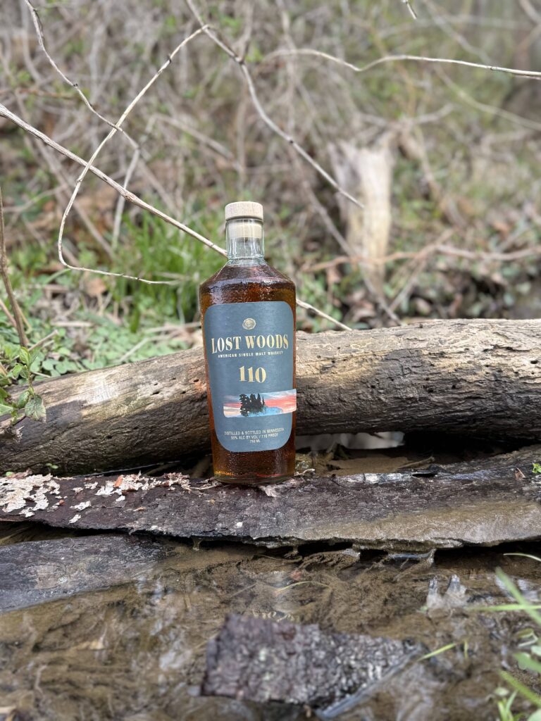 Lost Woods 110 Proof Cask Strength ASM beside stream