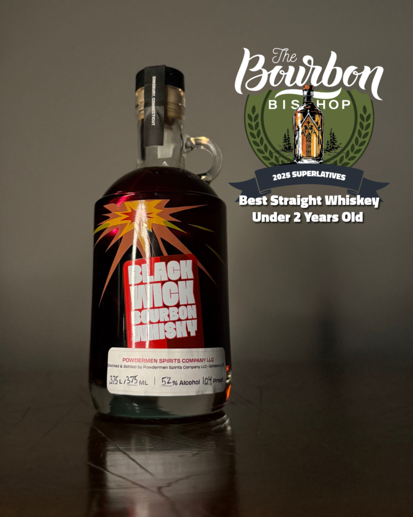 The Bourbon Bishop Superlatives - Best Straight Whiskey under 2 Years old: Powdermen Spirits Blackwick Bourbon Batch 10c