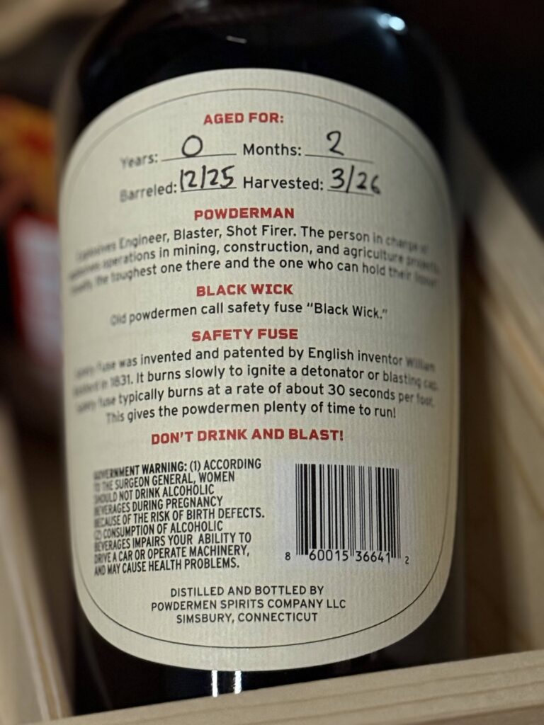 Powdermen Blackwick Batch 014 Back Label