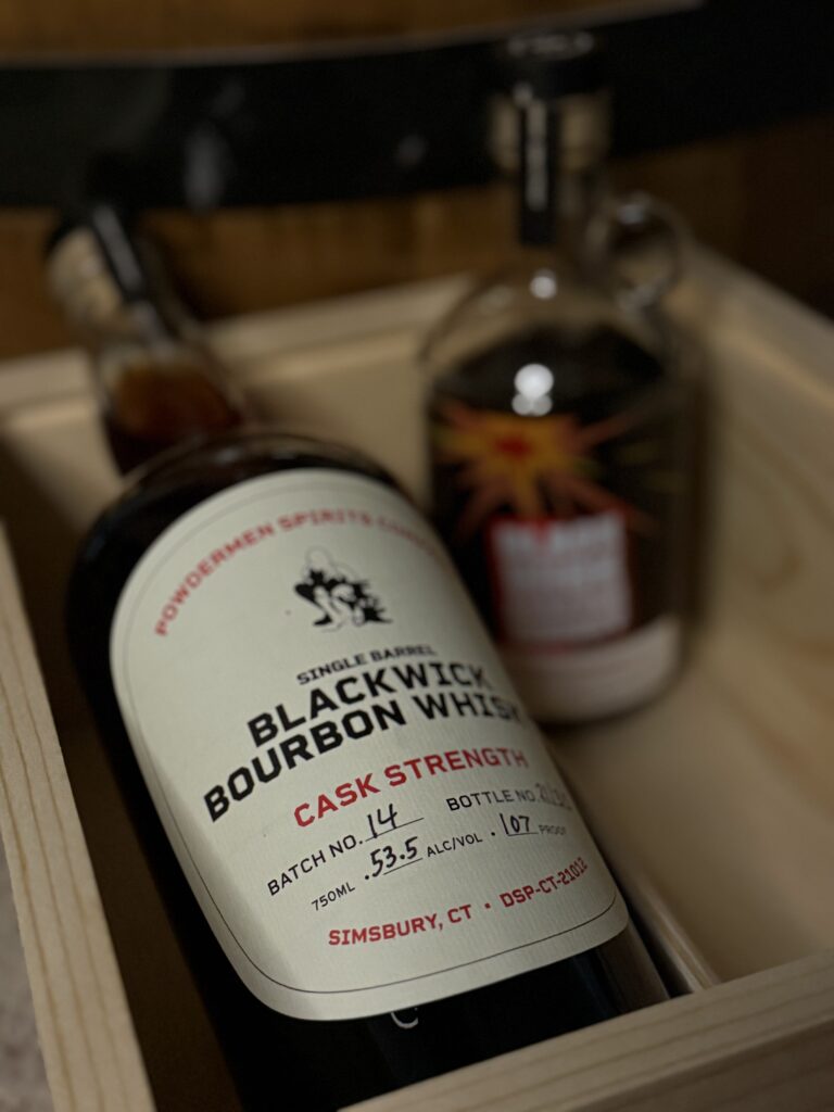 Powdermen Blackwick Batch 014 redesigned label with old design blurred in background