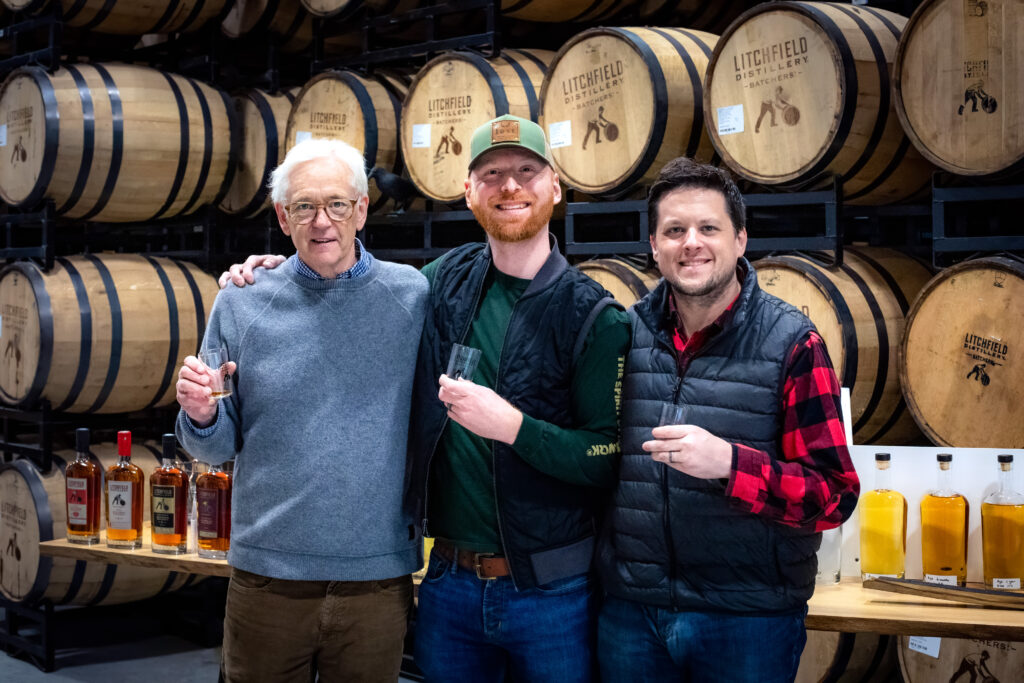 From left to right: Owner Jack Baker, author Ethan Pope, friend Greg Schulz. Not Pictured/Photo Credit: Tony Vengrove