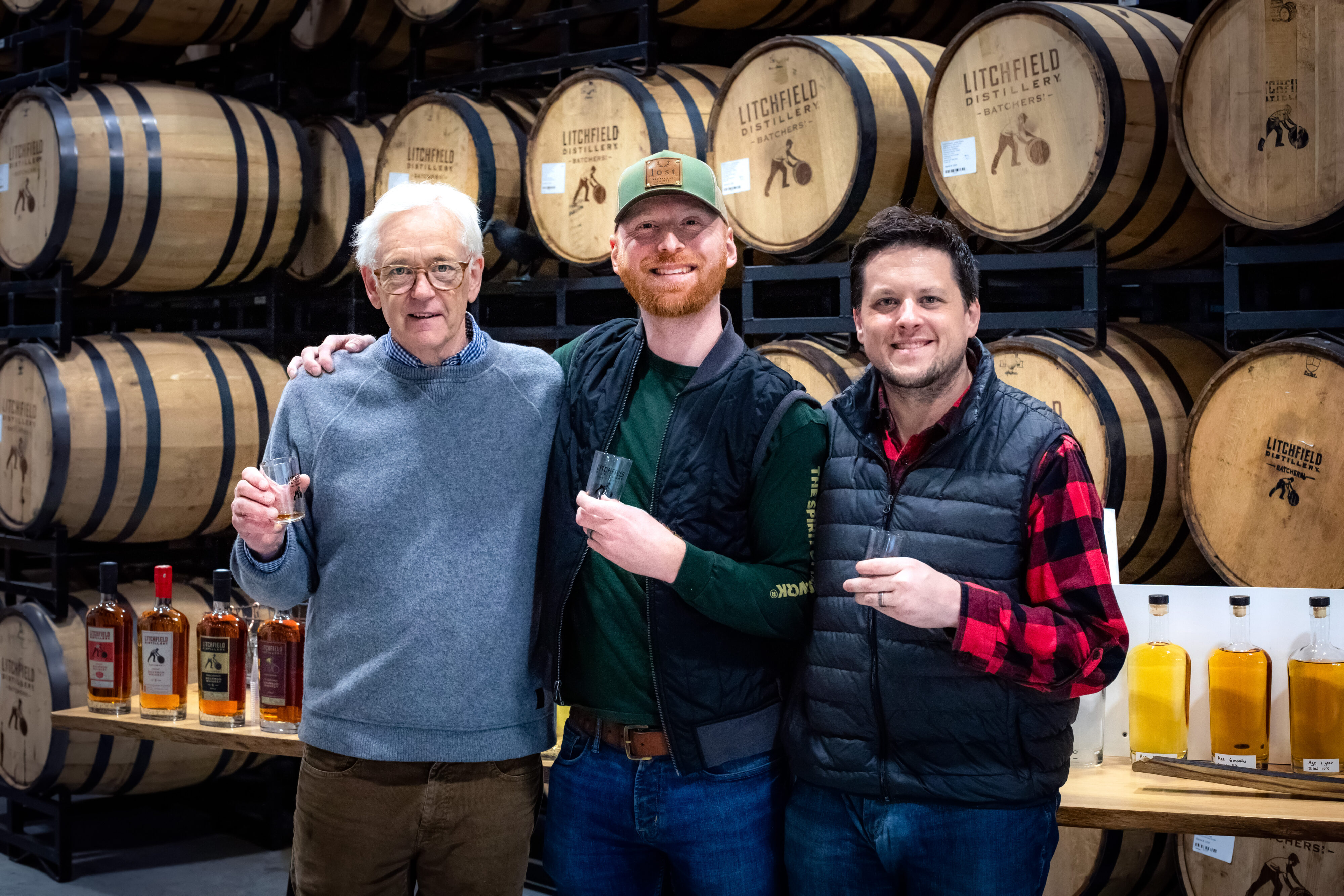From left to right: Owner Jack Baker, author Ethan Pope, friend Greg Schulz. Not Pictured/Photo Credit: Tony Vengrove