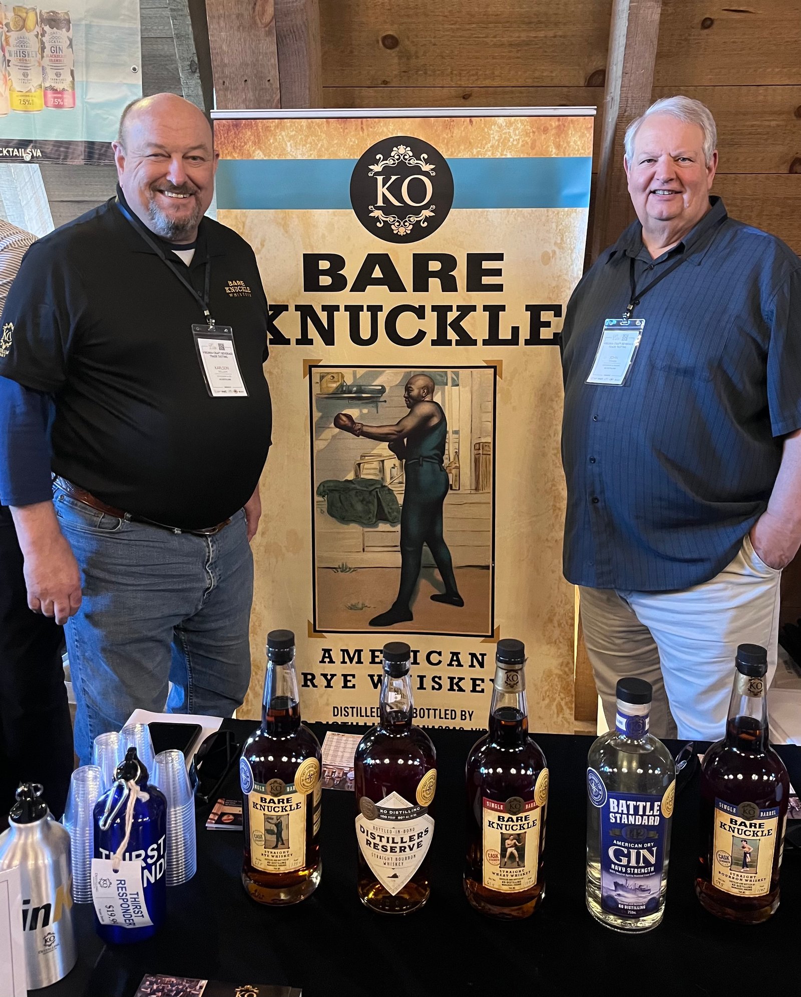 KO Distilling owners Bill Karlson & John O'Mara celebrate their First Landing Cup awards