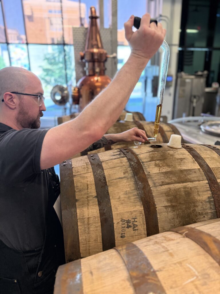 10 ml of from each of the 6 barrels is taken for the initial blend for a baseline