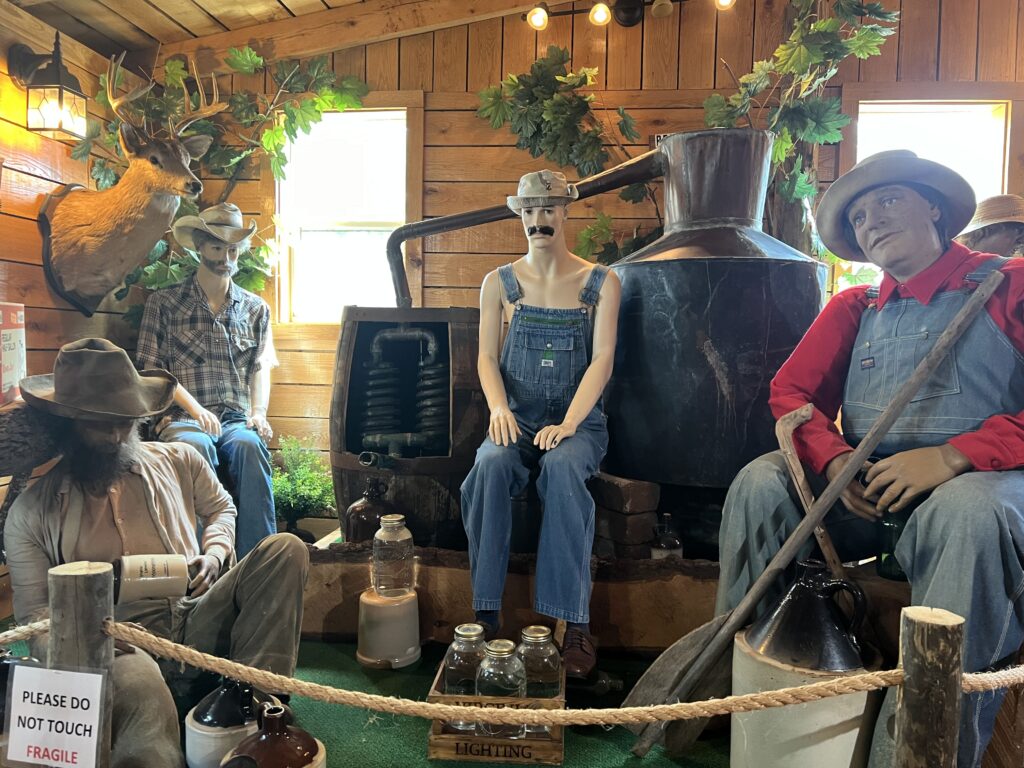 Moonshiner exhibits explain and demonstrate the history of the art in VA at Belmont Farms