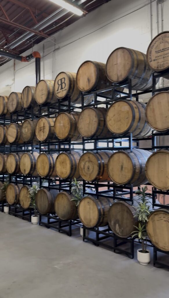 Forward/Slash barrel wall in event space