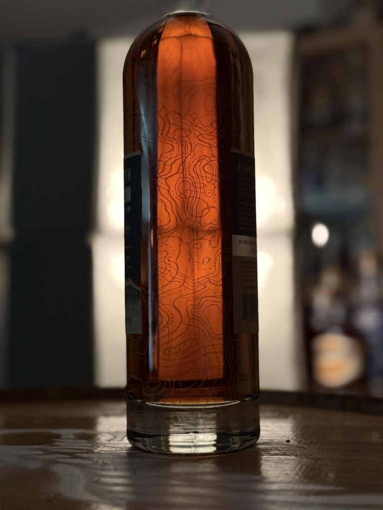 Found North Cask Strength Batch 012 bottle is covered in topography