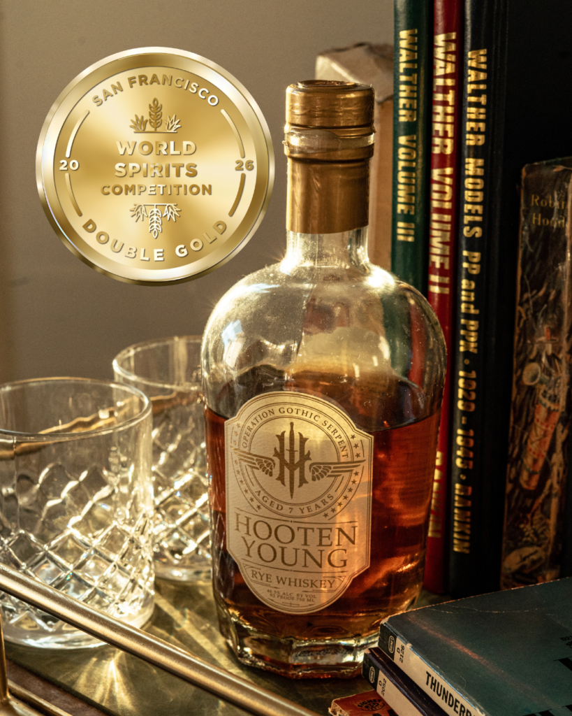 Hooten Young's Gothic Serpent Rye won Double Gold at the 2026 SFWSC