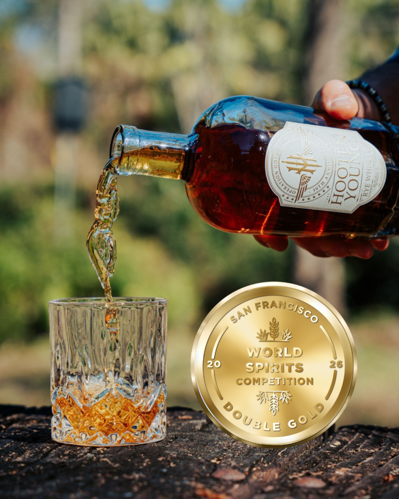 Hooten Young's Gothic Serpent Rye pours into a waiting rocks glass