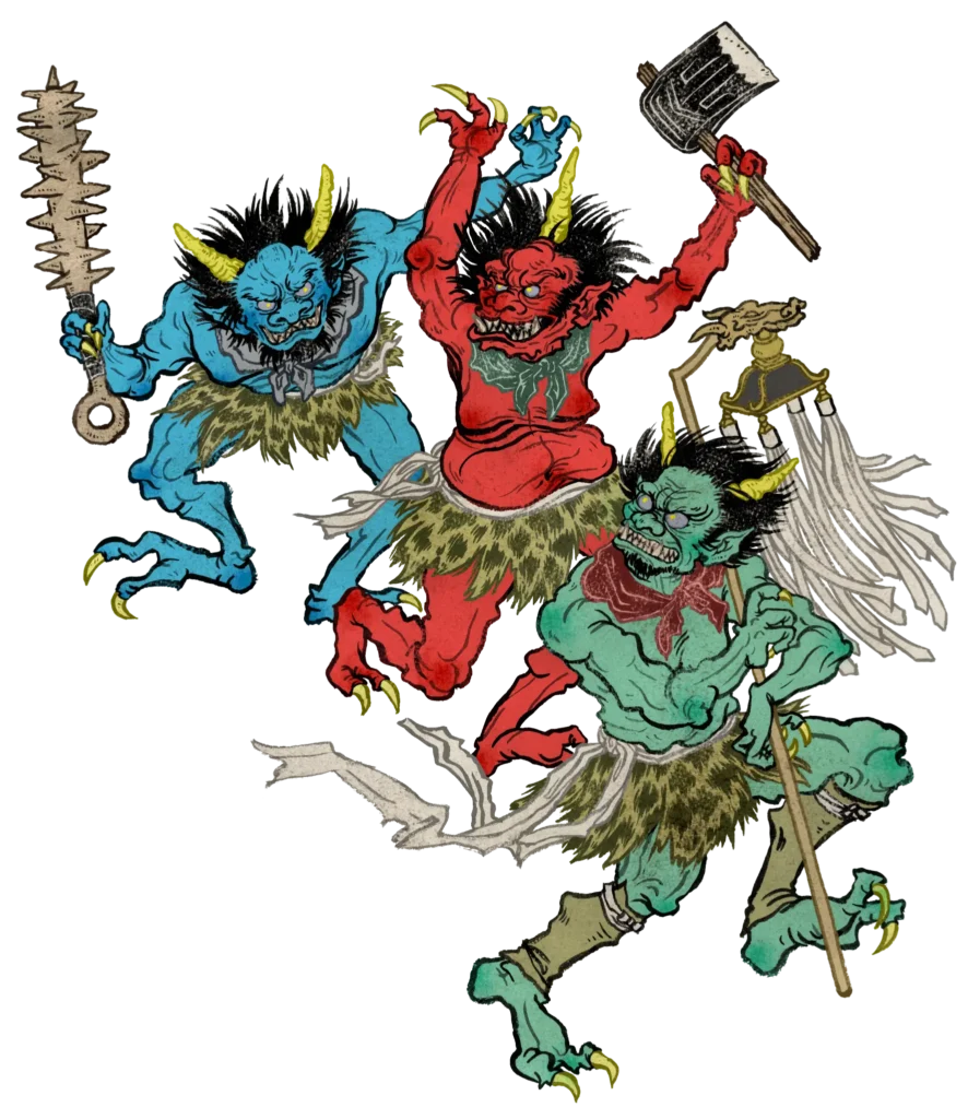 Oni artwork for Mugen Spirit's Yokai series by Yoko Shimizu