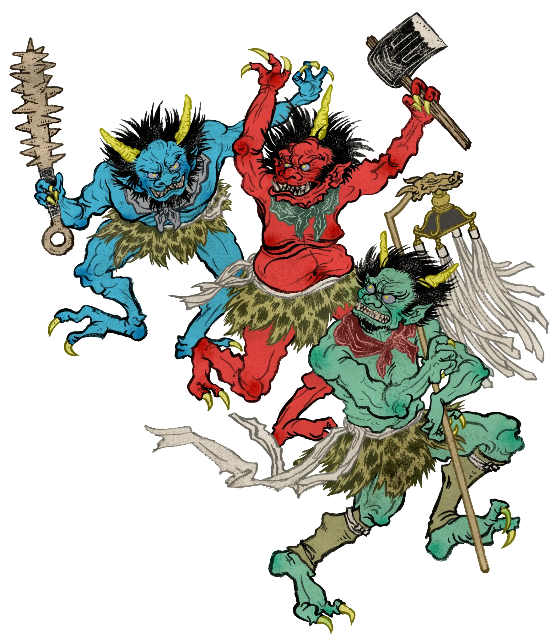 Oni artwork for Mugen Spirit's Yokai series by Yoko Shimizu