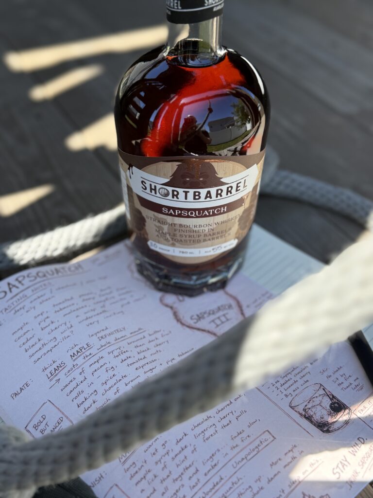 Shortbarrel Sapsquatch Maple-Finished Bourbon 2026 Release sits on "sapsquatch" notes