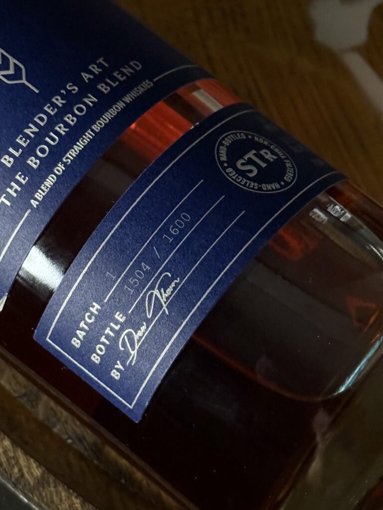 Silverthorn Reserve 10 Year High Malt Bourbon blend bottom label