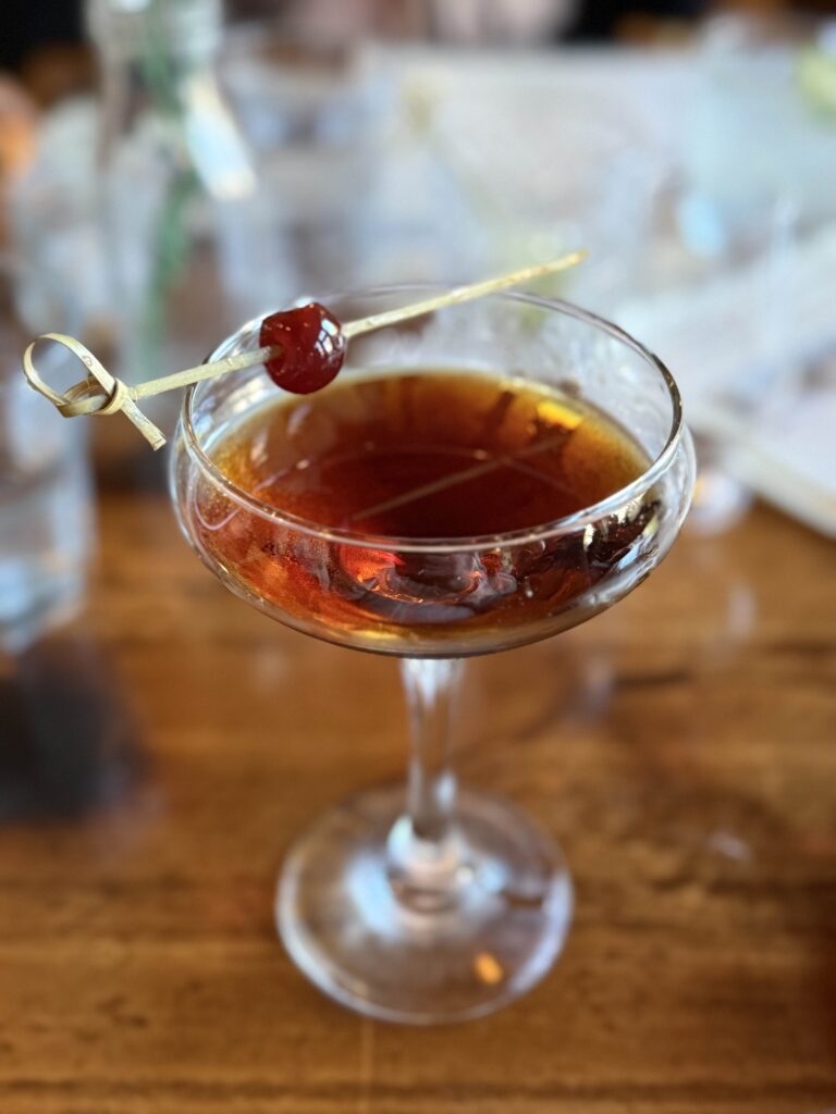 A twist on the modern Manhattan twist using the VA 250th Four Grain Whiskey by Vault & Cellar's Dan Kurzenknabe
