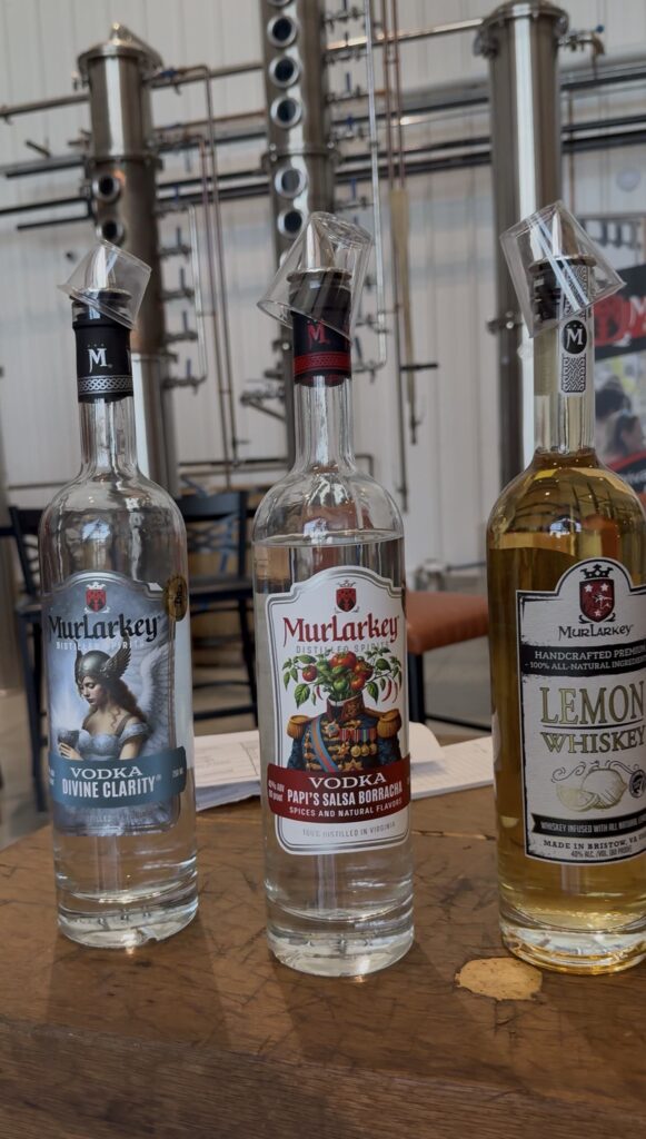 The MurLarkey lineup includes staples like their Divinity vodka and more exotic releases like Papi's Salsa Borracha vodka, a favorite for Bloody Mary's