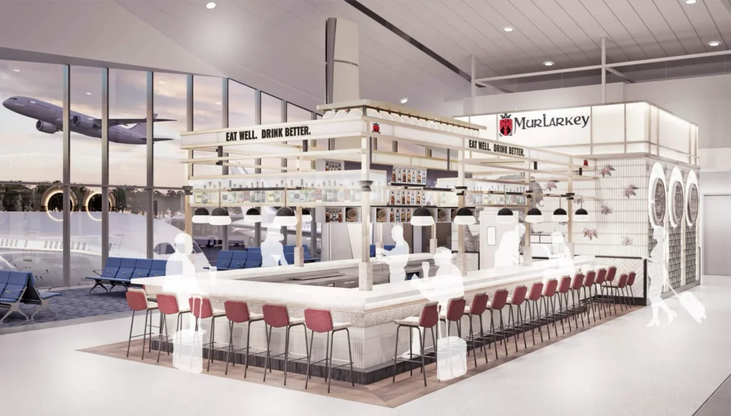 MurLarkey & HMS announced a partnership to open the new Flights & Bites restaurant at Dulles (IAD) airport in late November 2025