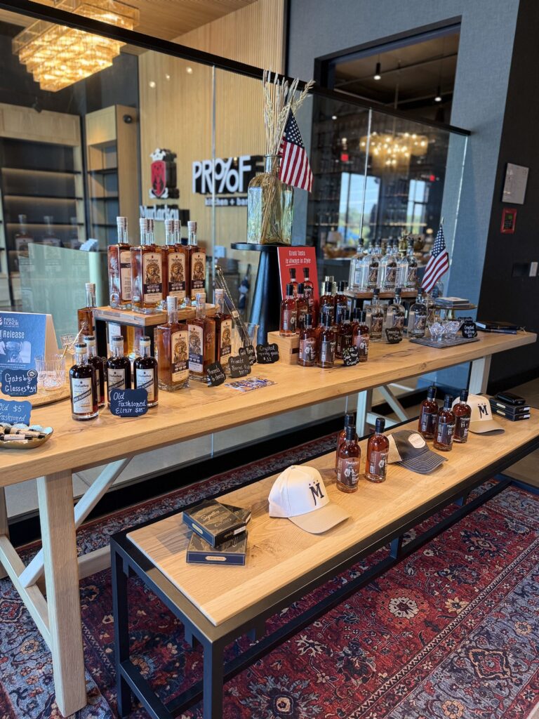 The first thing you see when you walk into MurLarkey's newest renovated space: a perfectly manicured gift display with highlighted bottles