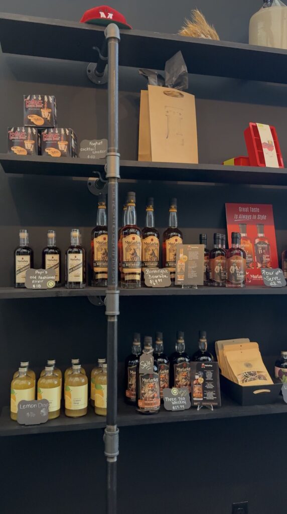 MurLarkey's second gift shop area hosts most of the flavored whiskies along with local artisan and farmer's market esque items