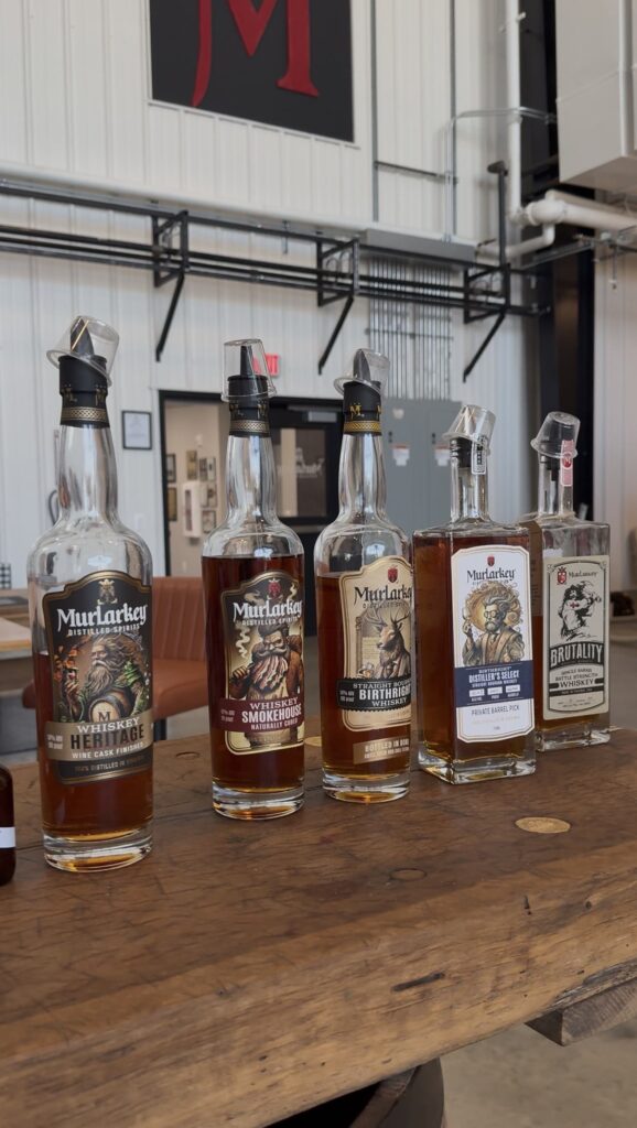 At this time, MurLarkey only produces flavored whiskies like the Smokehouse and the bourbons pictured here including Heritage (wine finished), Birthright (bottled in bond, single barrels, and distiller's select) and their experimental Brutality series.