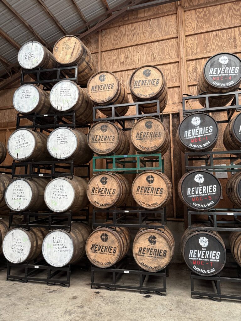 Within the single barrel rickhouse, Jay houses barrels ready to be picked as single barrels, finishing projects, and others that may become future special projects like the 2027 Raven