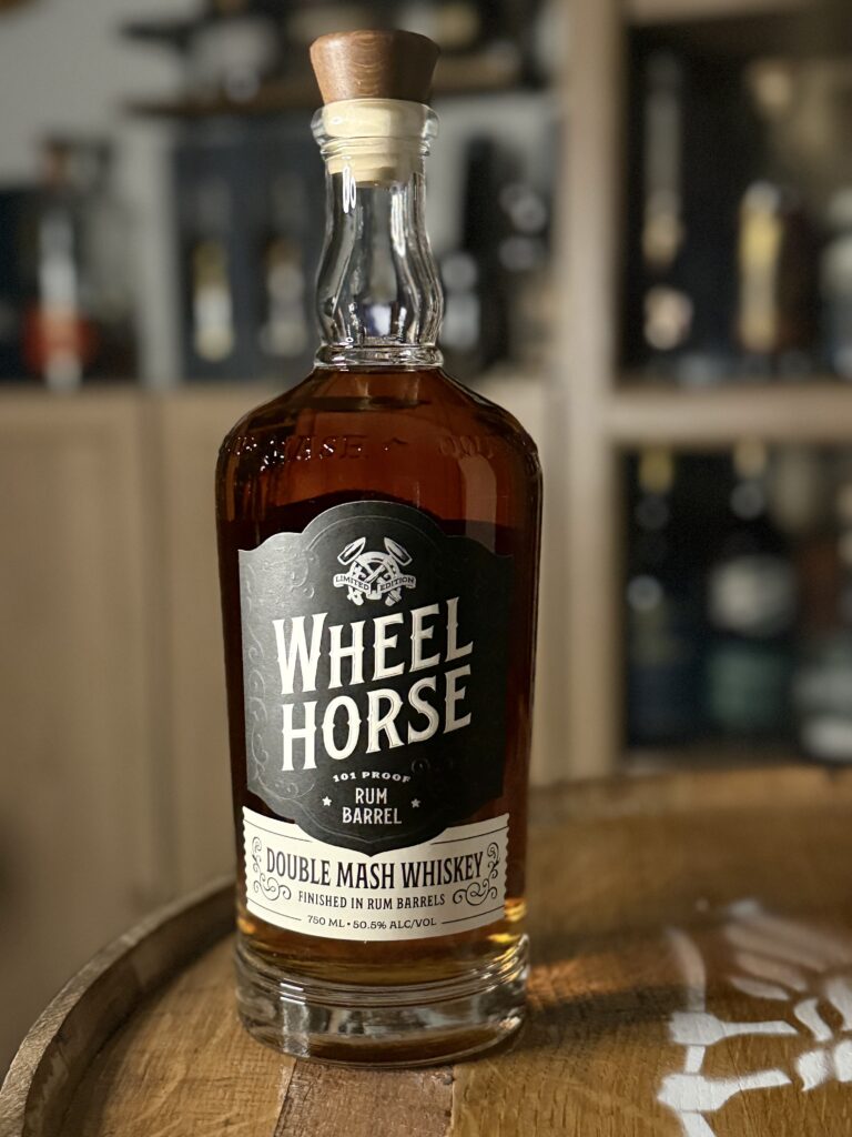 Wheel Horse's new 2026 release, a Double Mash Rum Finished Whiskey