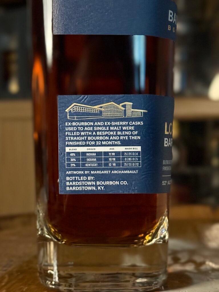 Bardstown Bourbon Company's Lochs of Jura fully transparent blend ratios