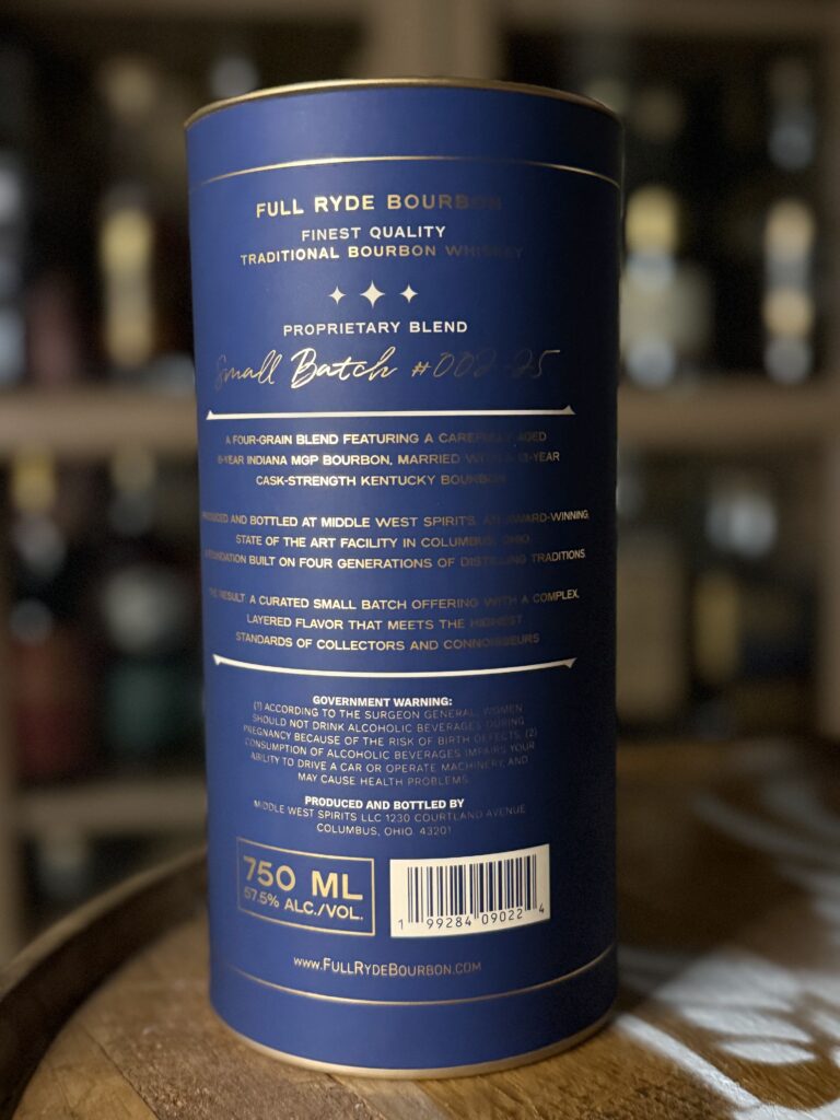 Full Ryde Bourbon Batch 2 tube back