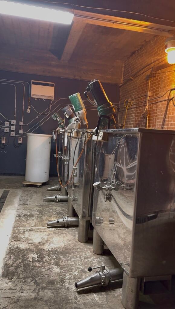 One of two rows of fermentors