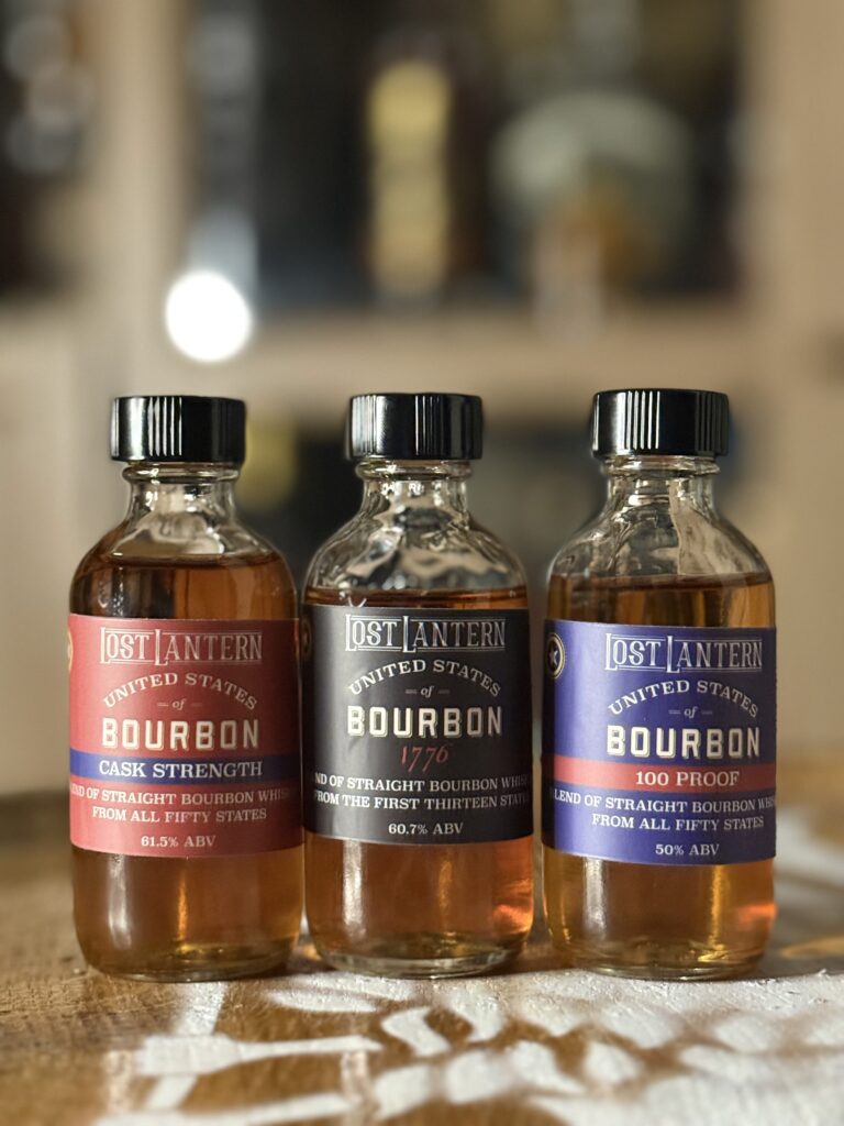 Lost Lantern United States of Bourbon collection samples