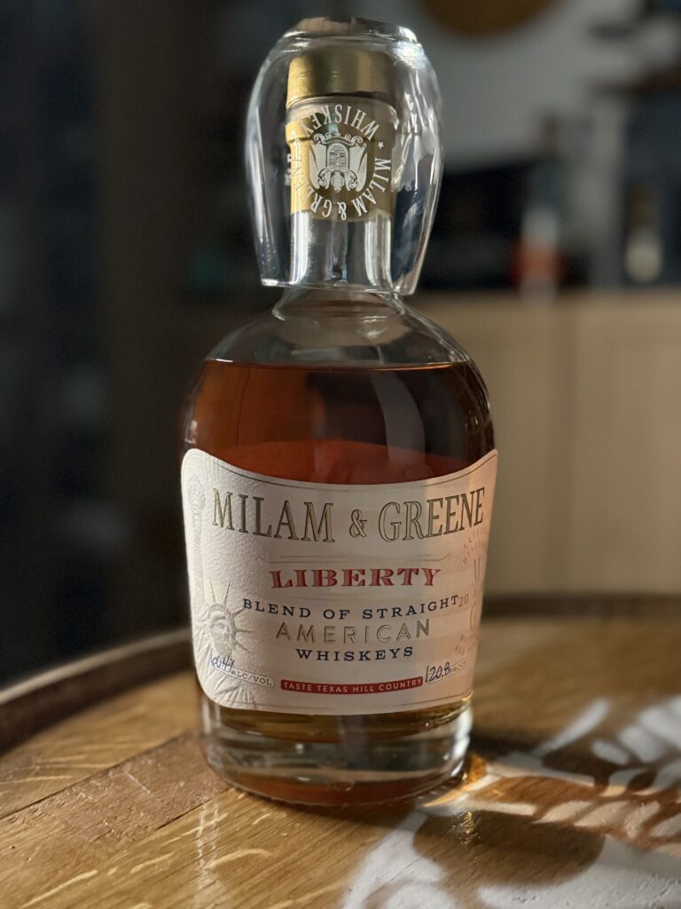 Milam & Greene's Liberty with Milam & Greene glass over top