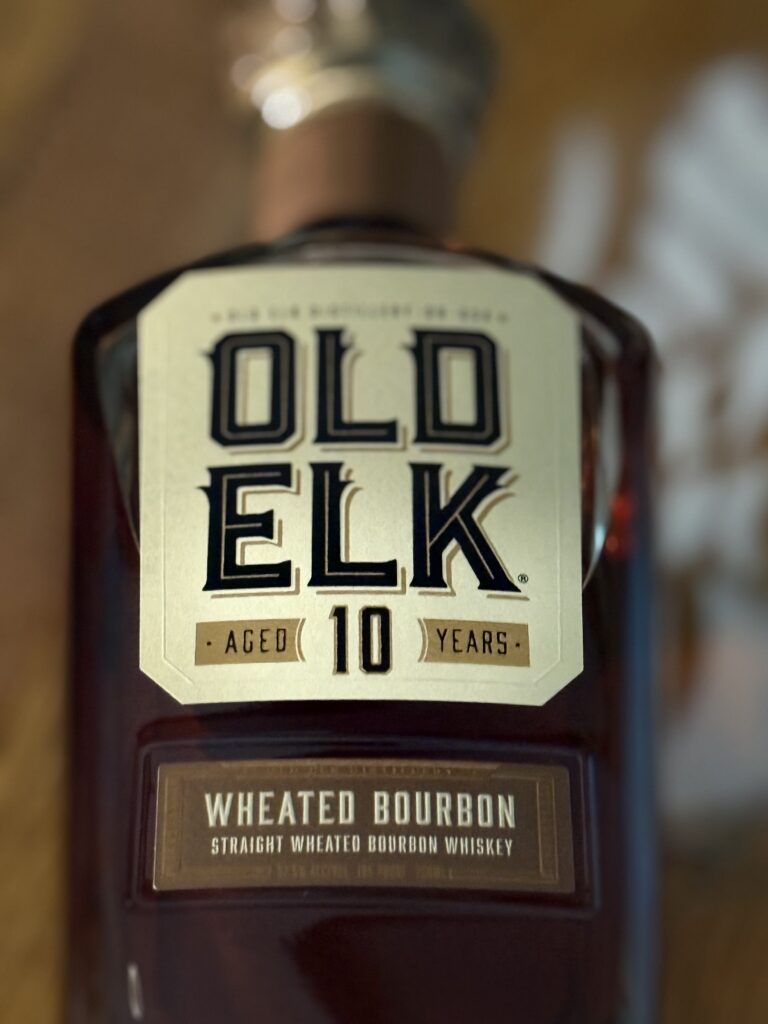 Old Elk 10-Year Wheated Bourbon label close-up