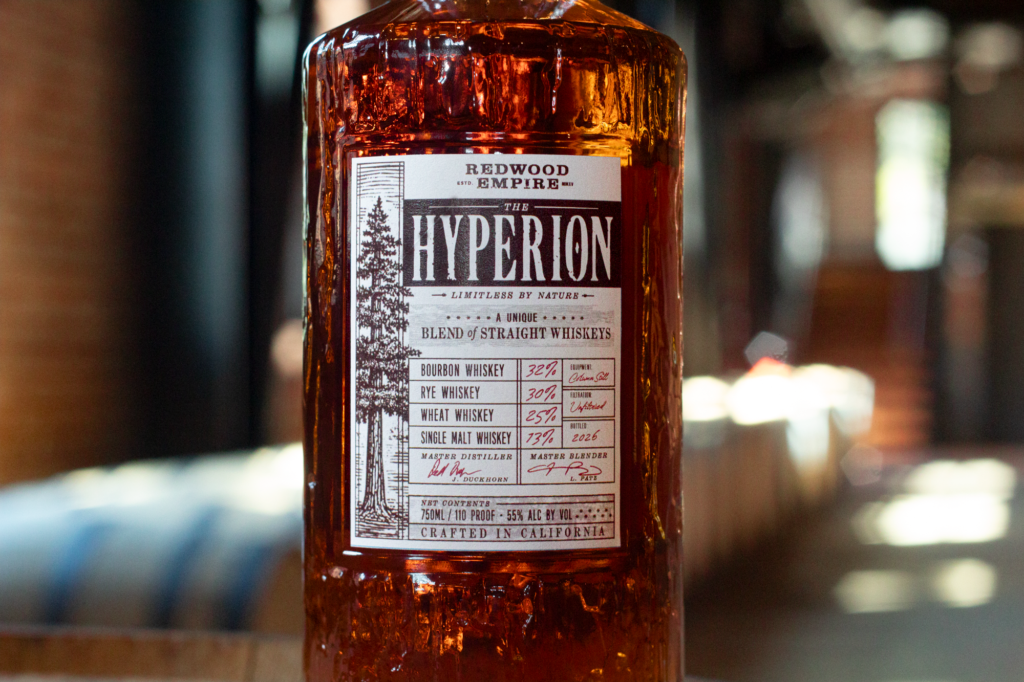 Redwood Empire's newest release "The Hyperion" label close-up