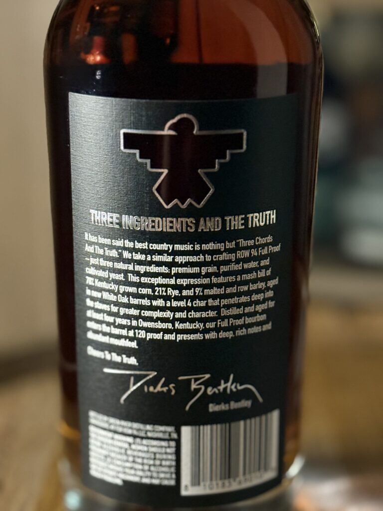 Row 94 Full Proof back label