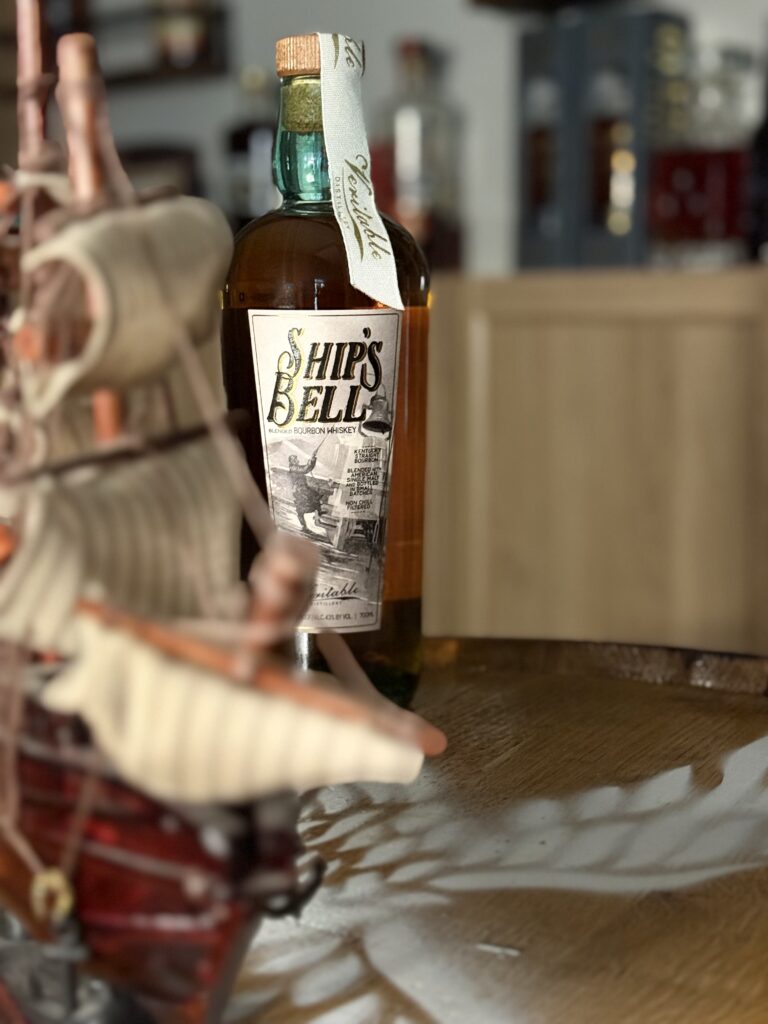 Veritable "Ships Bell" blended bourbon with ship offset
