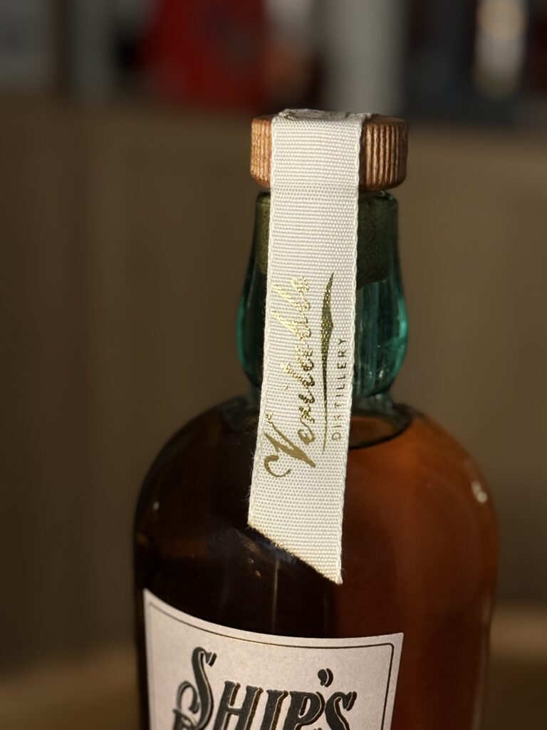 Veritable "Ships Bell" blended bourbon ribbon close-up