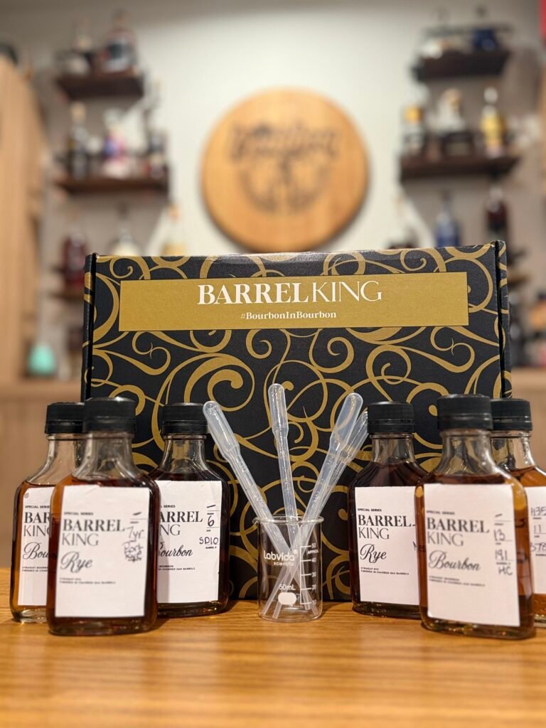Barrel King Single Barrel/Blend Selection kit including 6 samples, droppers and a small beaker
