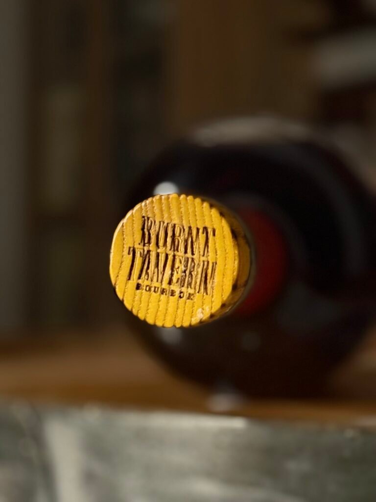 Burnt Tavern Double-Barreled bourbon topper